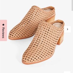 NWOT Intentionally Blank Caps Heeled Mule - Size 10, Bone